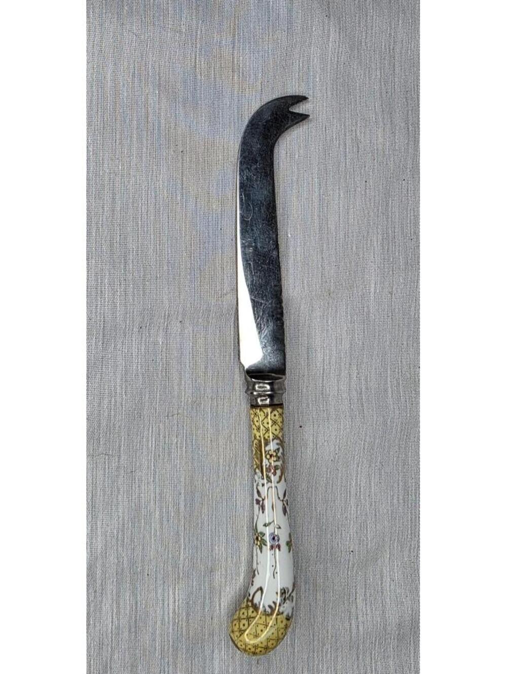 Vintage Sheffield England Porcelain Cheese Knife